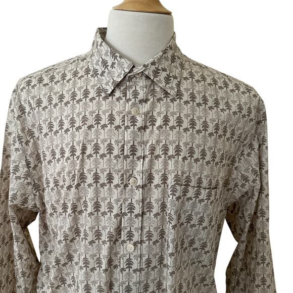 Ted Baker London Men’s Beige Long Sleeves Button Front Short Size 7 - Picture 2 of 8